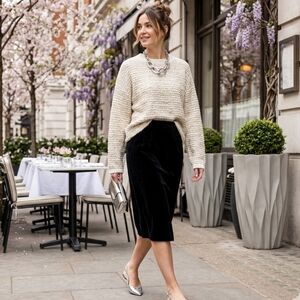 Velvet Tan Jay Skirt Waist 15" Stretch 18" Sz 14 Petite